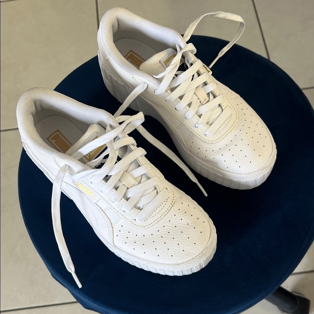 Puma Classic White Lace-Up Sneakers